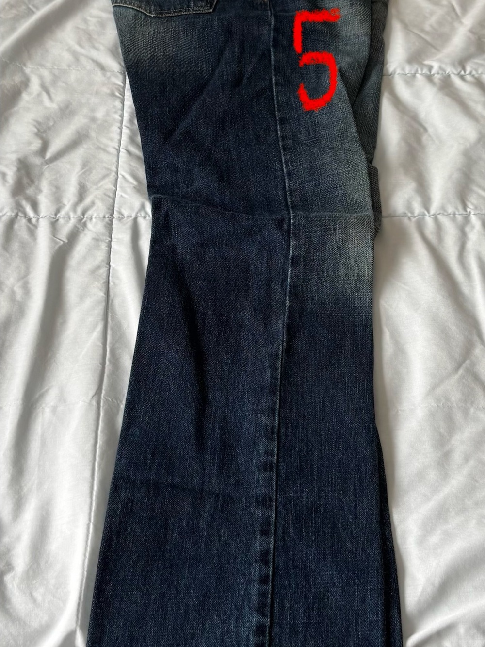 Guess Men's Dark Blue Bootcut Jeans